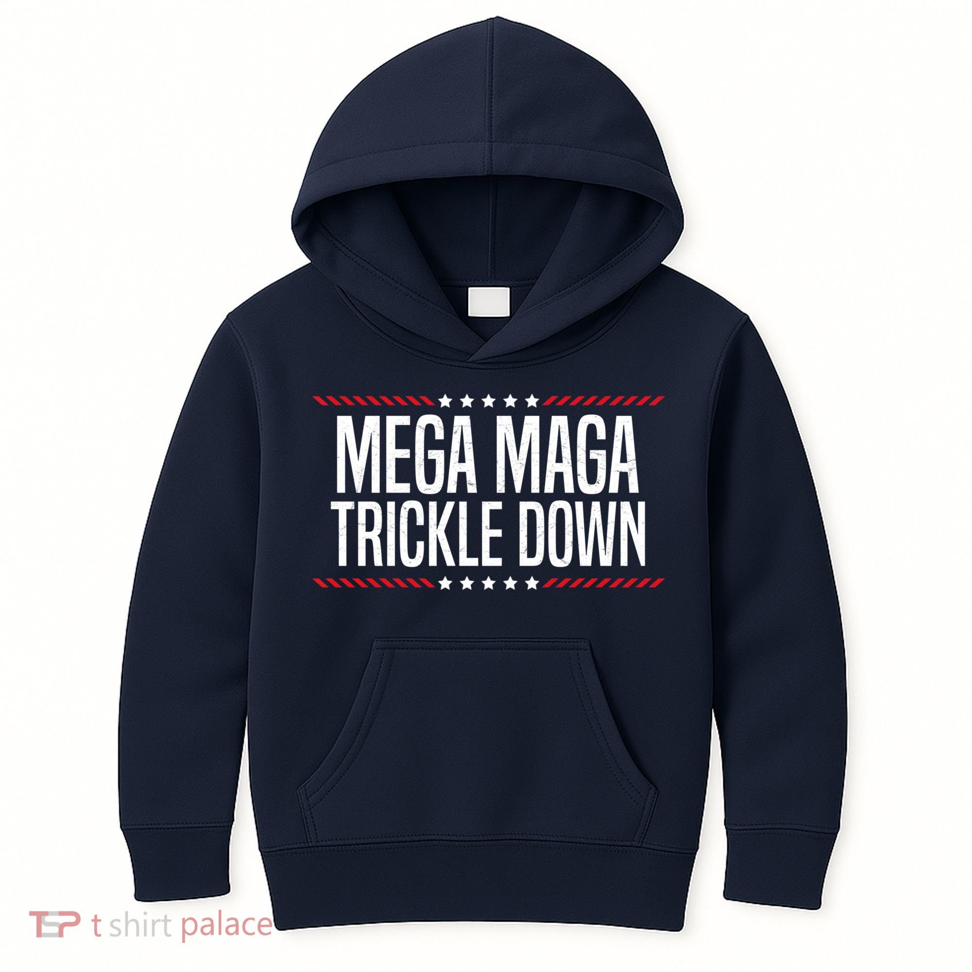 Funny MEGA MAGA Trickle Down Kids Hoodie
