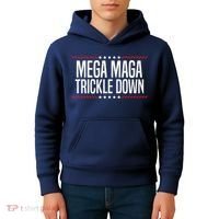 Funny MEGA MAGA Trickle Down Kids Hoodie thumb 4
