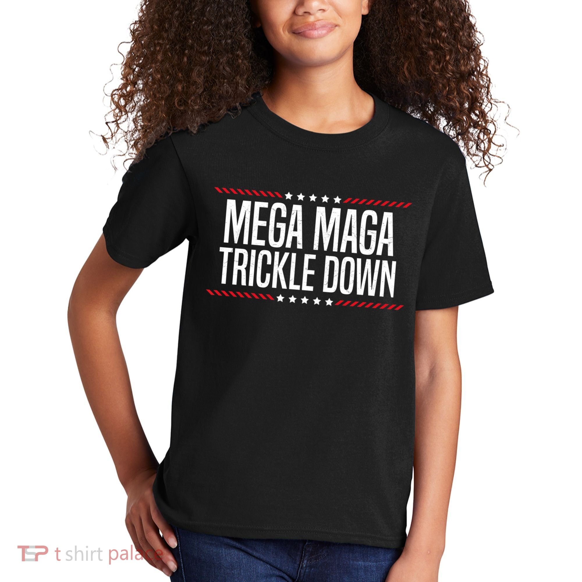 Funny MEGA MAGA Trickle Down Kids T-Shirt