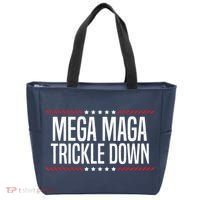 Funny MEGA MAGA Trickle Down Tote Bag thumb 0