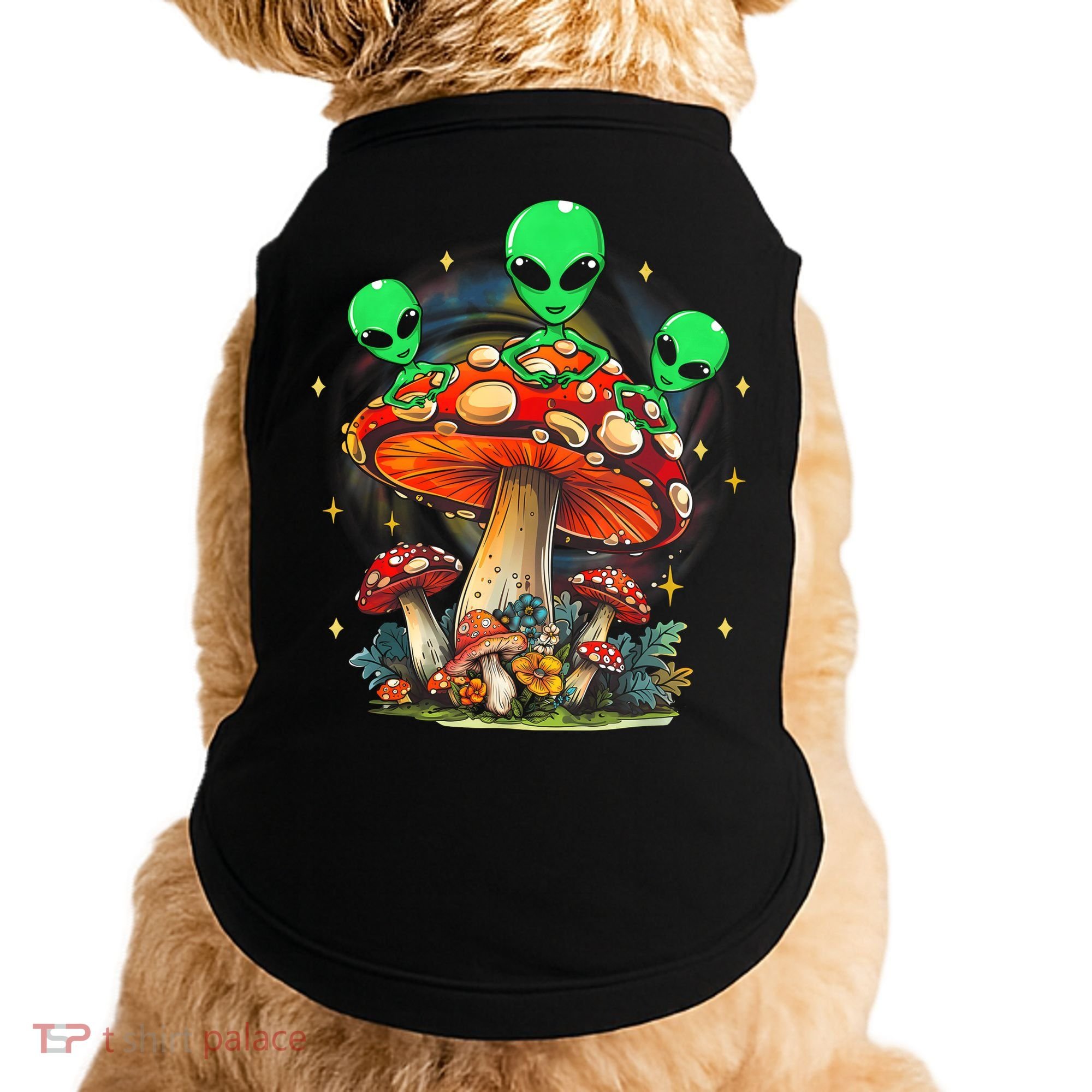 Funny Magic Mushroom Alien Trippy Shroom Lsdweed Acid Trip Doggie Tank