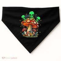 Funny Magic Mushroom Alien Trippy Shroom Lsdweed Acid Trip USA-Made Doggie Bandana thumb 0