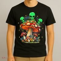Funny Magic Mushroom Alien Trippy Shroom Lsdweed Acid Trip T-Shirt thumb 3