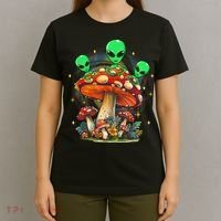 Funny Magic Mushroom Alien Trippy Shroom Lsdweed Acid Trip T-Shirt thumb 4