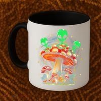 Funny Magic Mushroom Alien Trippy Shroom Lsdweed Acid Trip Coffee Mug thumb 2