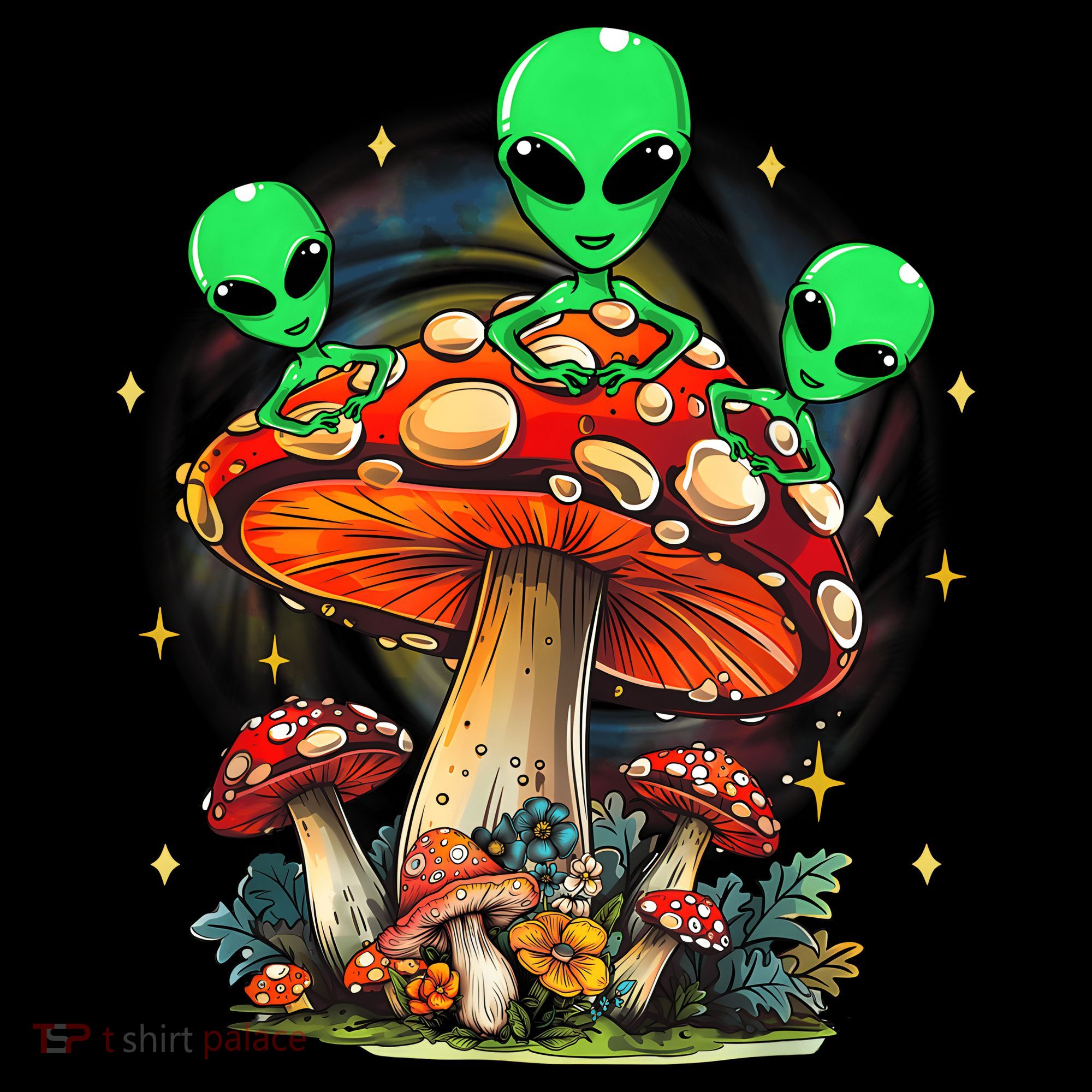 Funny Magic Mushroom Alien Trippy Shroom Lsdweed Acid Trip Coffee Mug