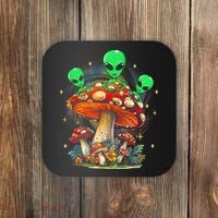 Funny Magic Mushroom Alien Trippy Shroom Lsdweed Acid Trip Coaster thumb 0