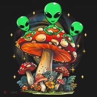 Funny Magic Mushroom Alien Trippy Shroom Lsdweed Acid Trip Women's Hoodie thumb 2
