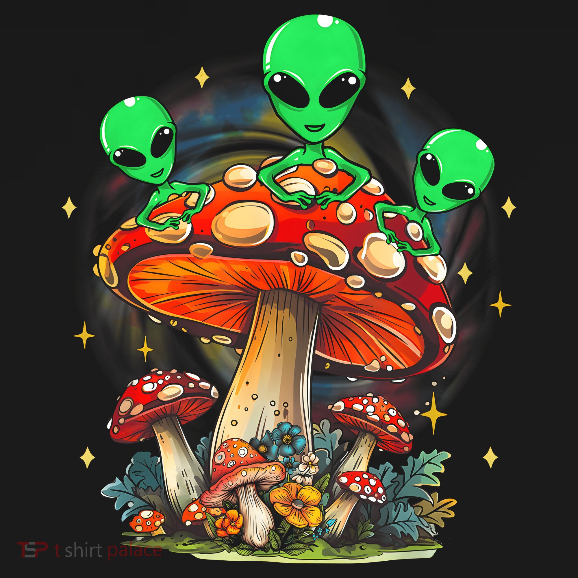 Funny Magic Mushroom Alien Trippy Shroom Lsdweed Acid Trip Women's Hoodie