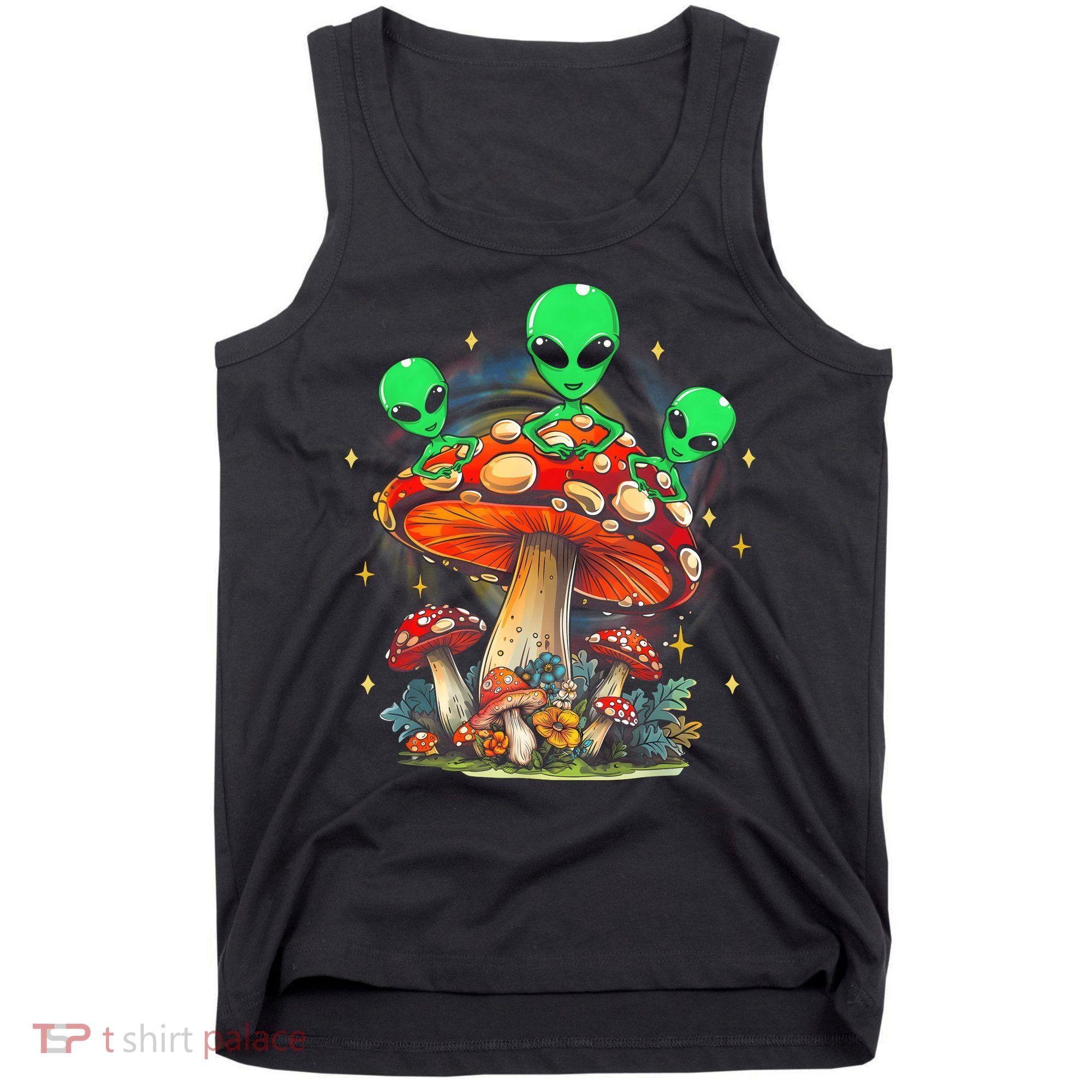 Funny Magic Mushroom Alien Trippy Shroom Lsdweed Acid Trip Tank Top