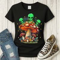 Funny Magic Mushroom Alien Trippy Shroom Lsdweed Acid Trip Women's T-Shirt thumb 3