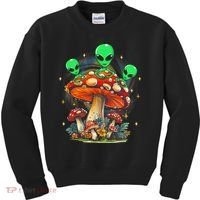 Funny Magic Mushroom Alien Trippy Shroom Lsdweed Acid Trip Kids Sweatshirt thumb 0