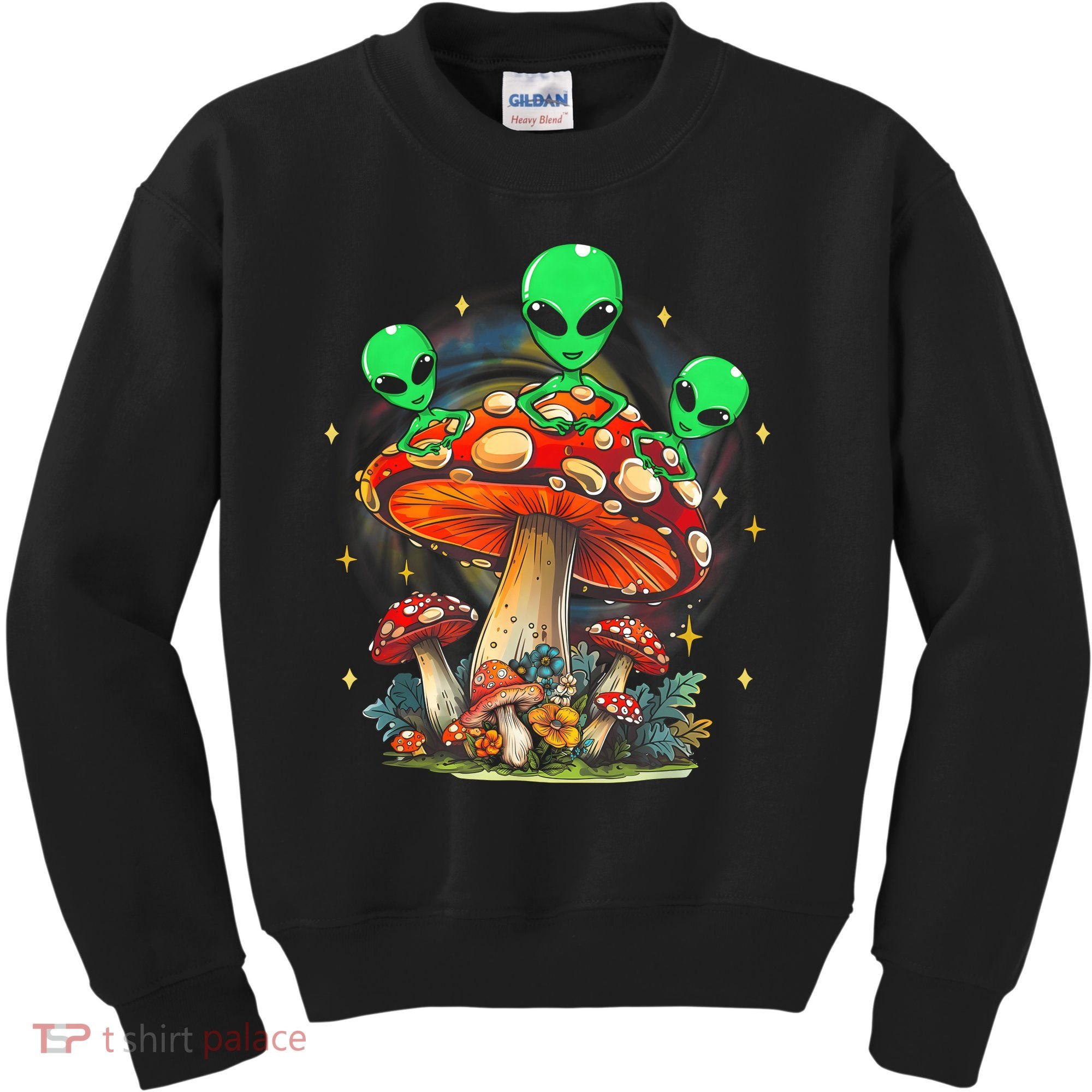 Funny Magic Mushroom Alien Trippy Shroom Lsdweed Acid Trip Kids Sweatshirt