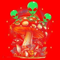 Funny Magic Mushroom Alien Trippy Shroom Lsdweed Acid Trip Santa Hat thumb 1