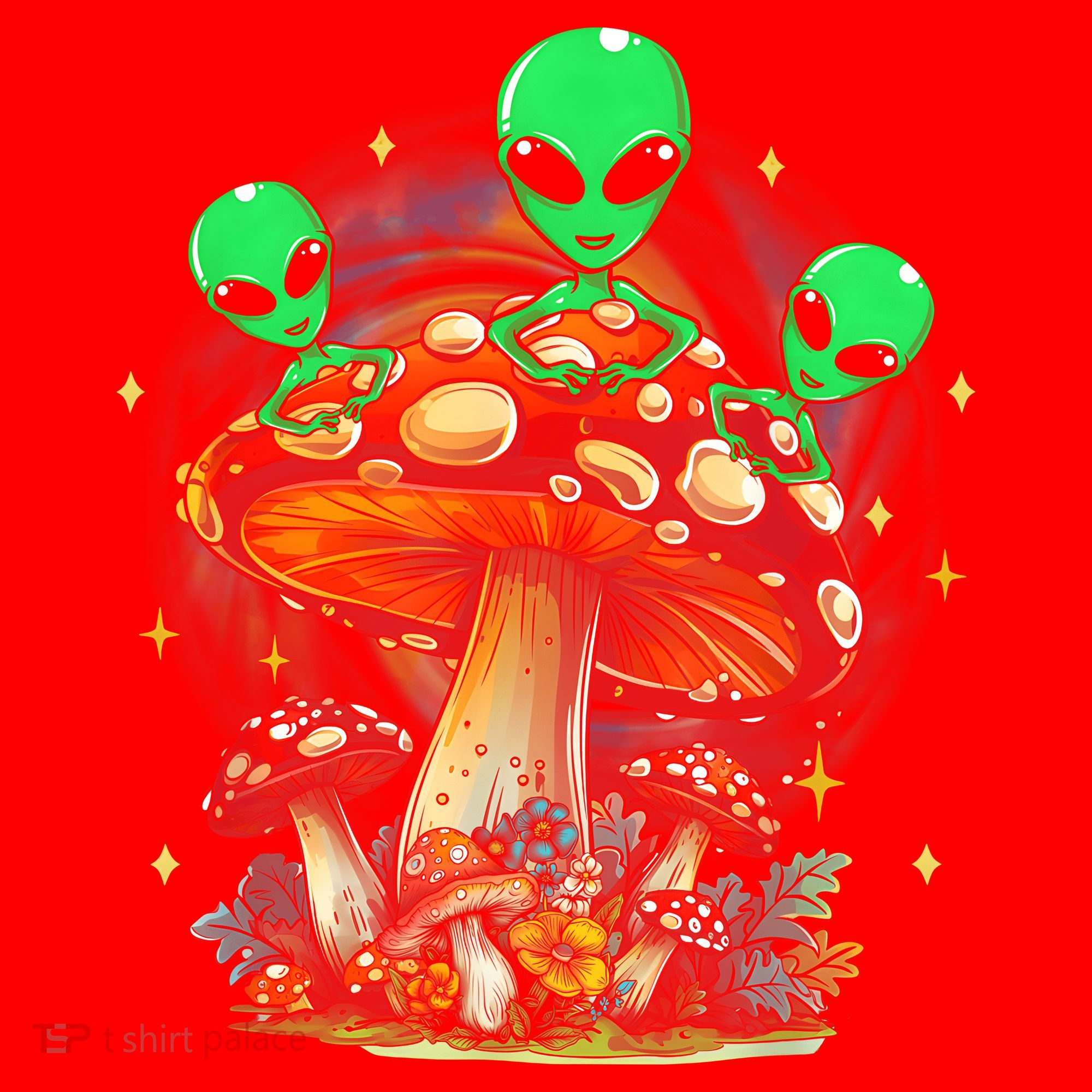 Funny Magic Mushroom Alien Trippy Shroom Lsdweed Acid Trip Santa Hat