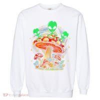 Funny Magic Mushroom Alien Trippy Shroom Lsdweed Acid Trip Garment-Dyed Sweatshirt thumb 0