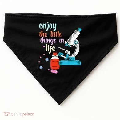 Funny Microscope Microbiologists Biology Nerd Science Lab USA-Made Doggie Bandana