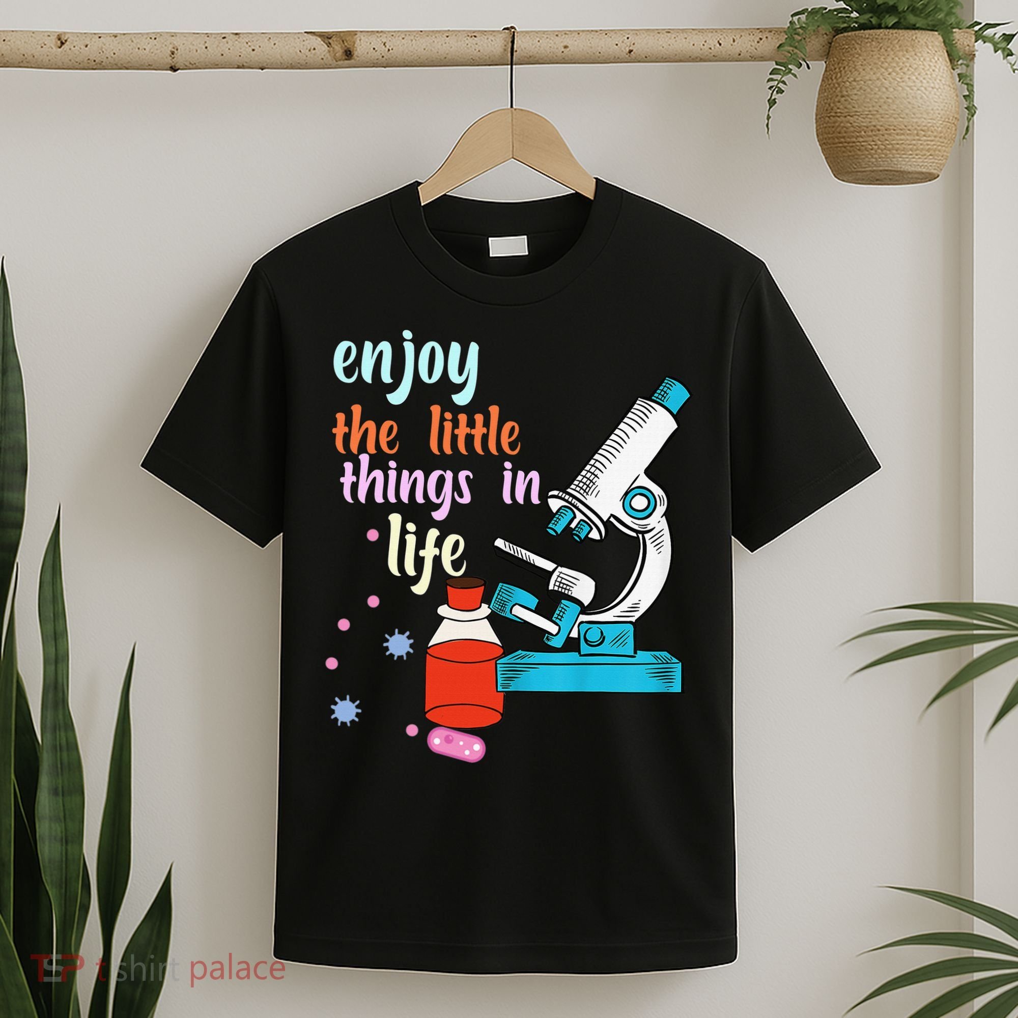 Funny Microscope Microbiologists Biology Nerd Science Lab T-Shirt