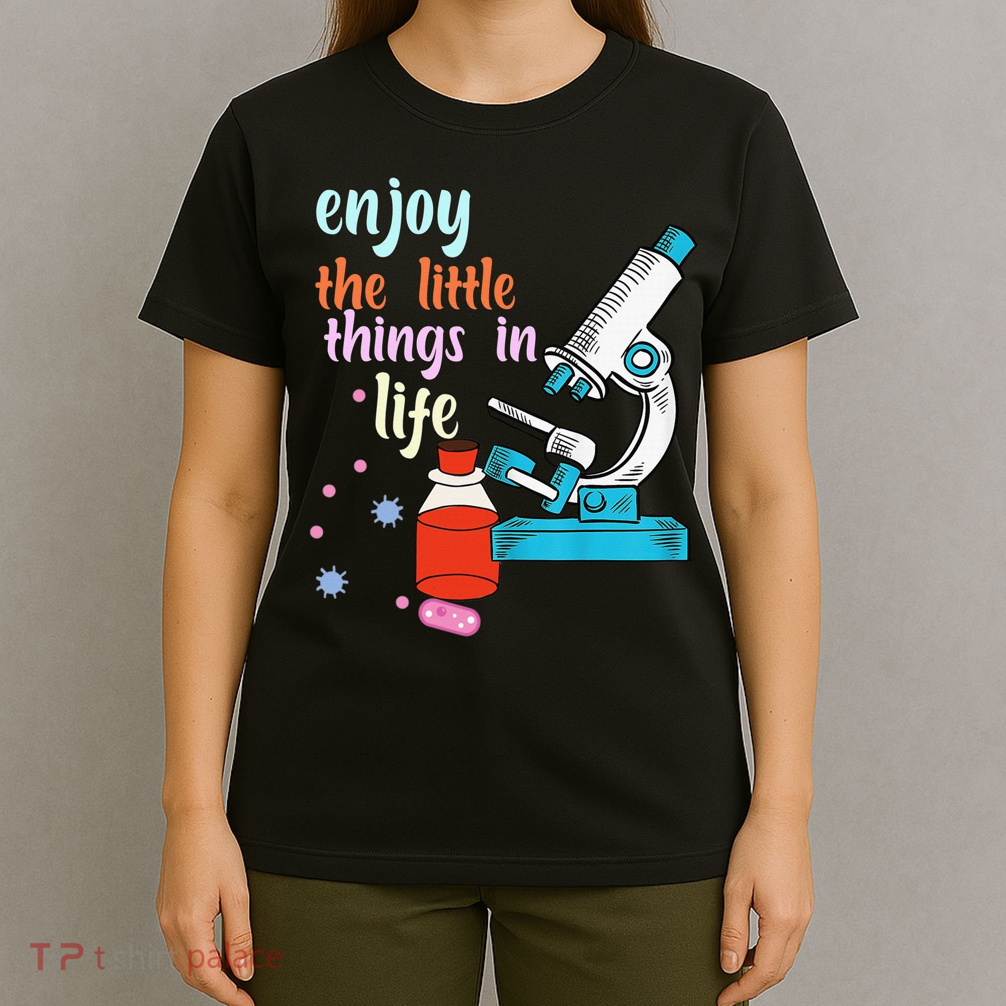 Funny Microscope Microbiologists Biology Nerd Science Lab T-Shirt