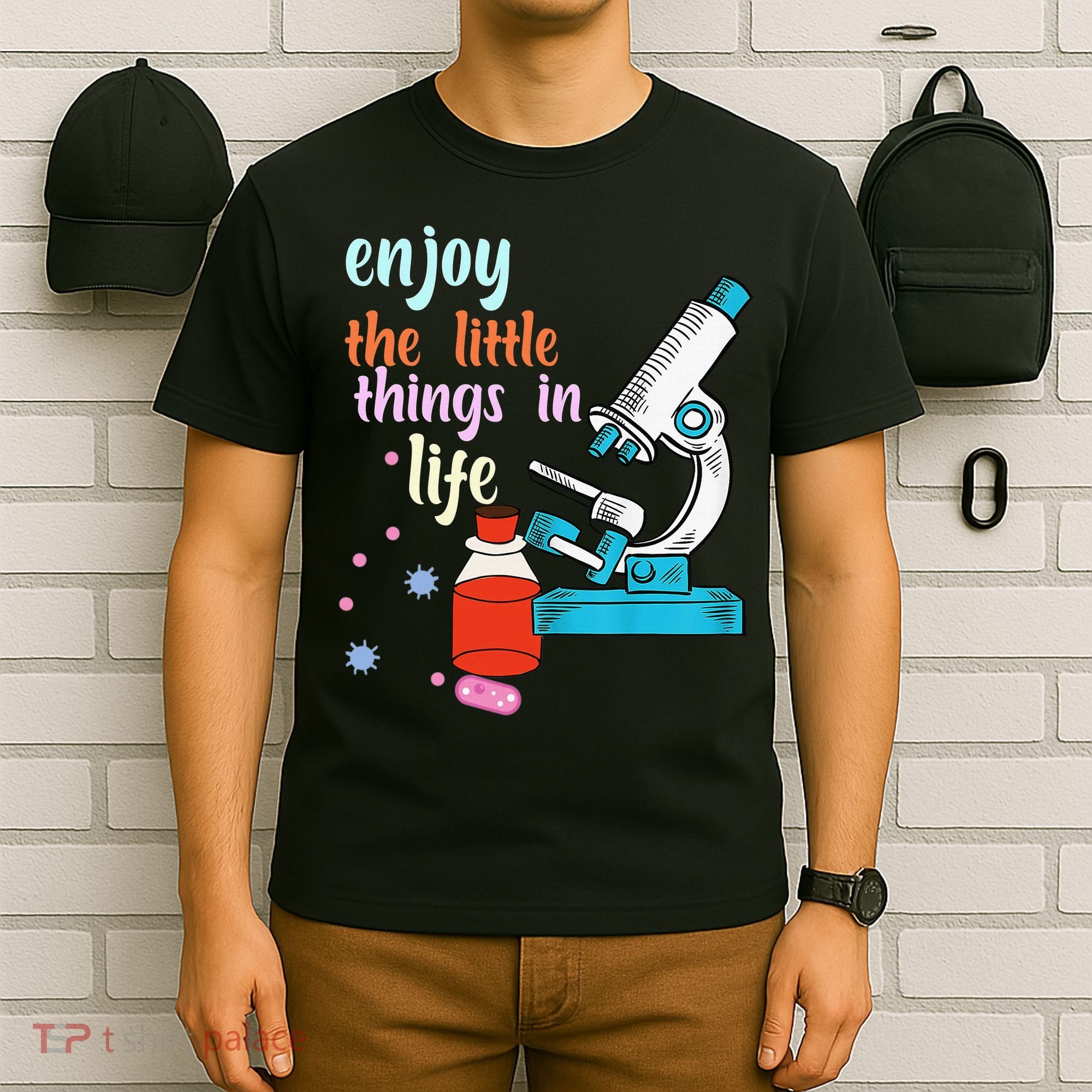Funny Microscope Microbiologists Biology Nerd Science Lab T-Shirt
