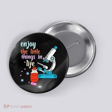 Funny Microscope Microbiologists Biology Nerd Science Lab Button