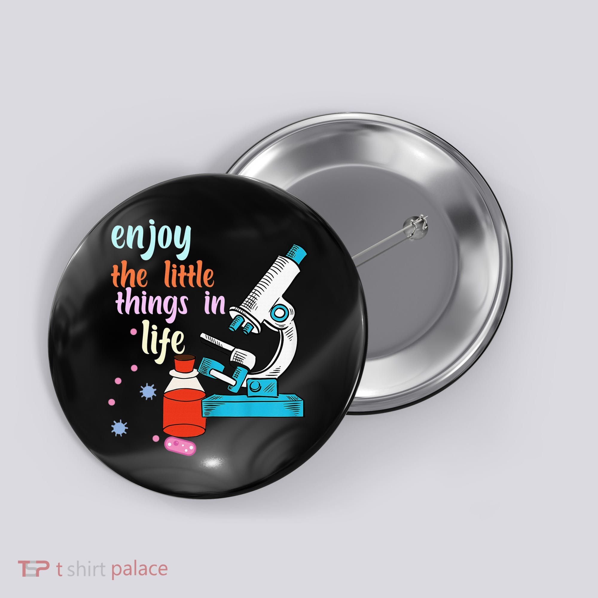 Funny Microscope Microbiologists Biology Nerd Science Lab Button