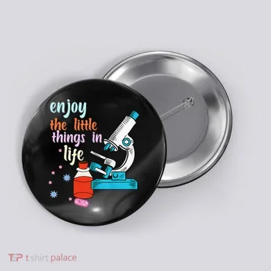 Funny Microscope Microbiologists Biology Nerd Science Lab Button