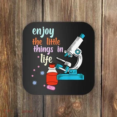 Funny Microscope Microbiologists Biology Nerd Science Lab Coaster