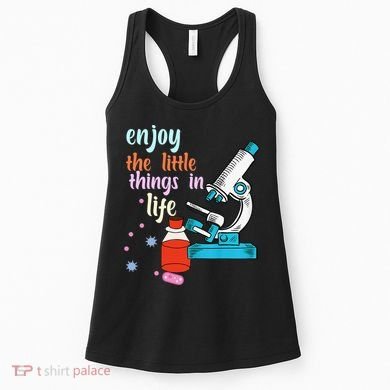 Funny Microscope Microbiologists Biology Nerd Science Lab Women's Tank Top