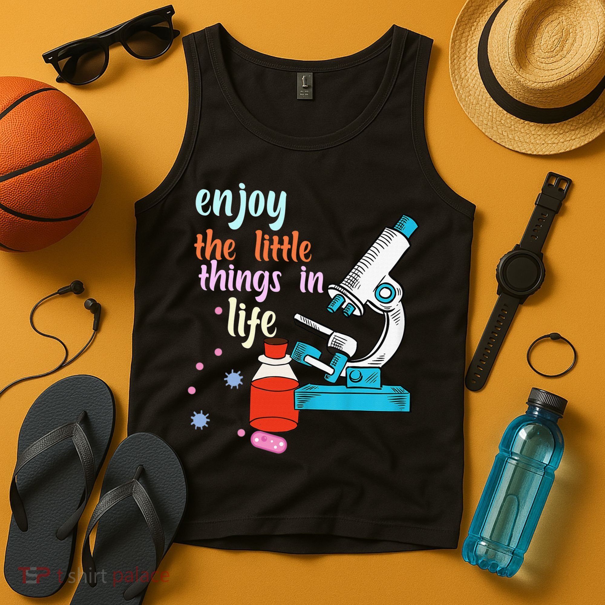 Funny Microscope Microbiologists Biology Nerd Science Lab Tank Top