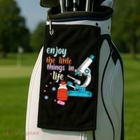 Funny Microscope Microbiologists Biology Nerd Science Lab Golf Towel thumb 2