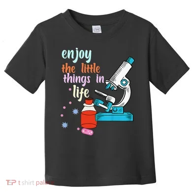 Funny Microscope Microbiologists Biology Nerd Science Lab Toddler T-Shirt