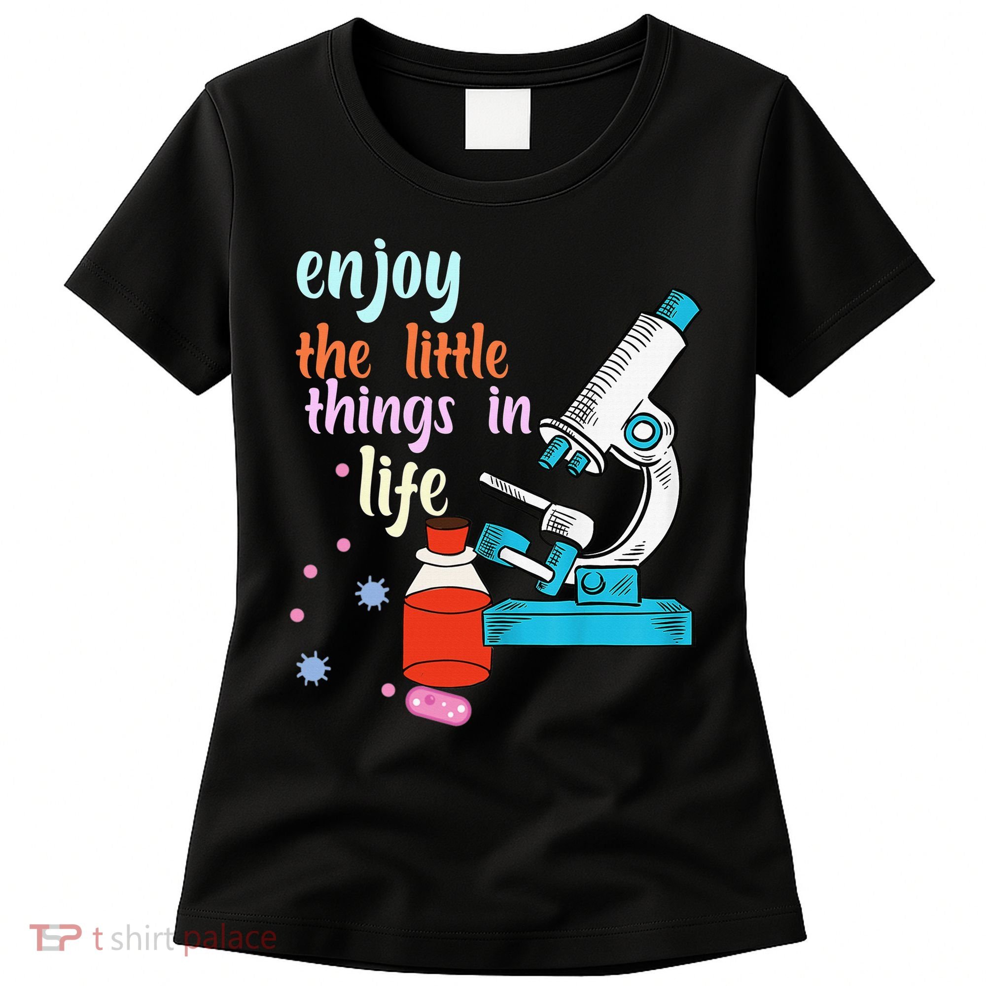 Funny Microscope Microbiologists Biology Nerd Science Lab Women's T-Shirt