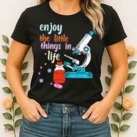 Funny Microscope Microbiologists Biology Nerd Science Lab Women's T-Shirt thumb 2
