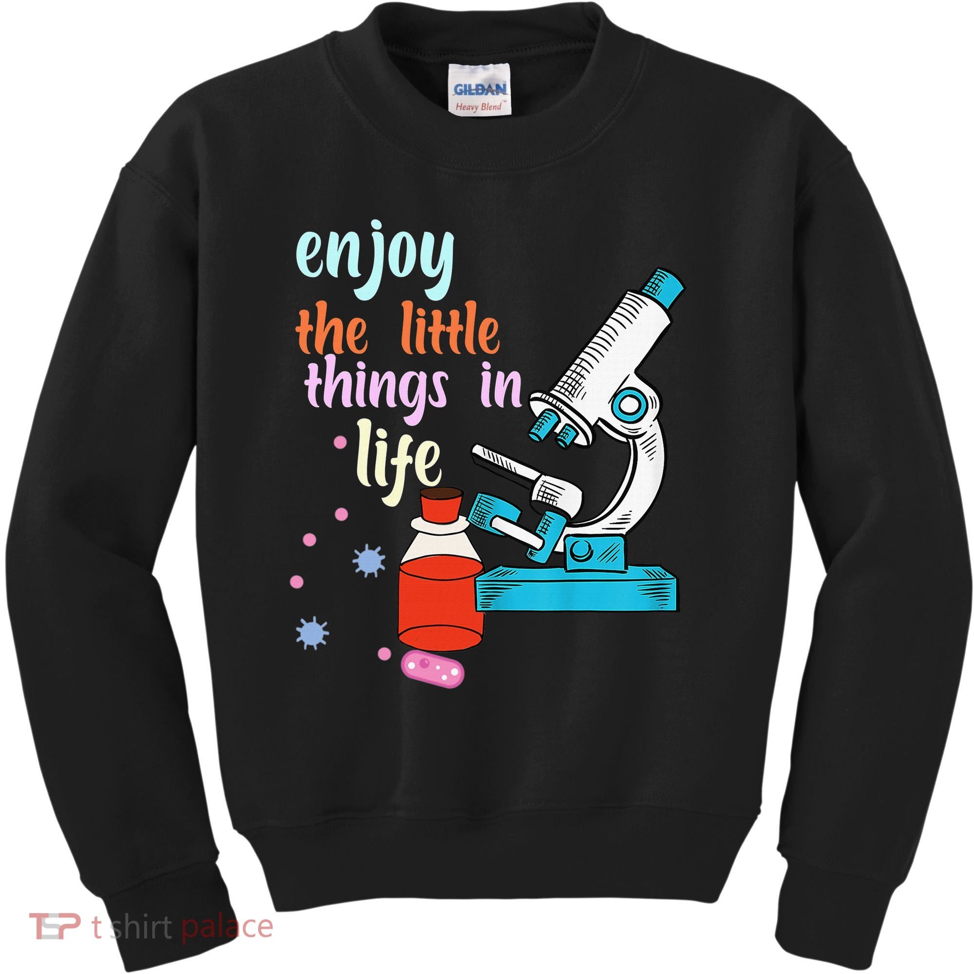 Funny Microscope Microbiologists Biology Nerd Science Lab Kids Sweatshirt