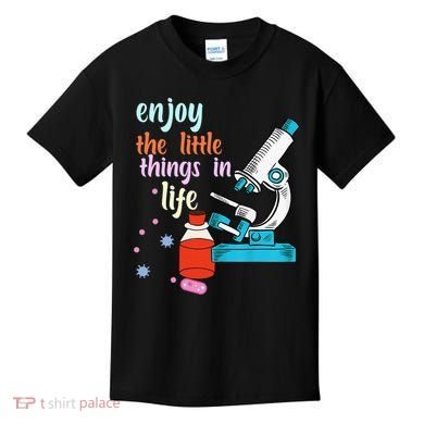 Funny Microscope Microbiologists Biology Nerd Science Lab Kids T-Shirt