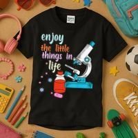 Funny Microscope Microbiologists Biology Nerd Science Lab Kids T-Shirt thumb 3