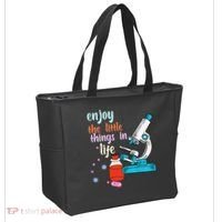 Funny Microscope Microbiologists Biology Nerd Science Lab Tote Bag thumb 2