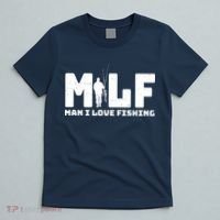 Funny MILF Man I Love Fishing T-Shirt thumb 5