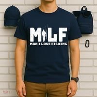 Funny MILF Man I Love Fishing T-Shirt thumb 6