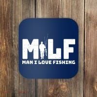 Funny MILF Man I Love Fishing Coaster thumb 0