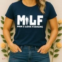 Funny MILF Man I Love Fishing Women's T-Shirt thumb 2