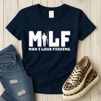 Funny MILF Man I Love Fishing Women's T-Shirt thumb 3