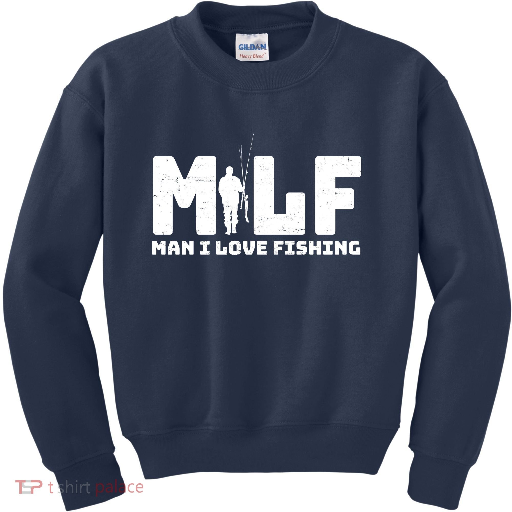 Funny MILF Man I Love Fishing Kids Sweatshirt