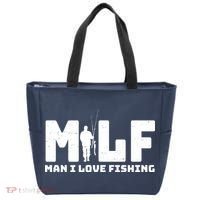 Funny MILF Man I Love Fishing Tote Bag thumb 0
