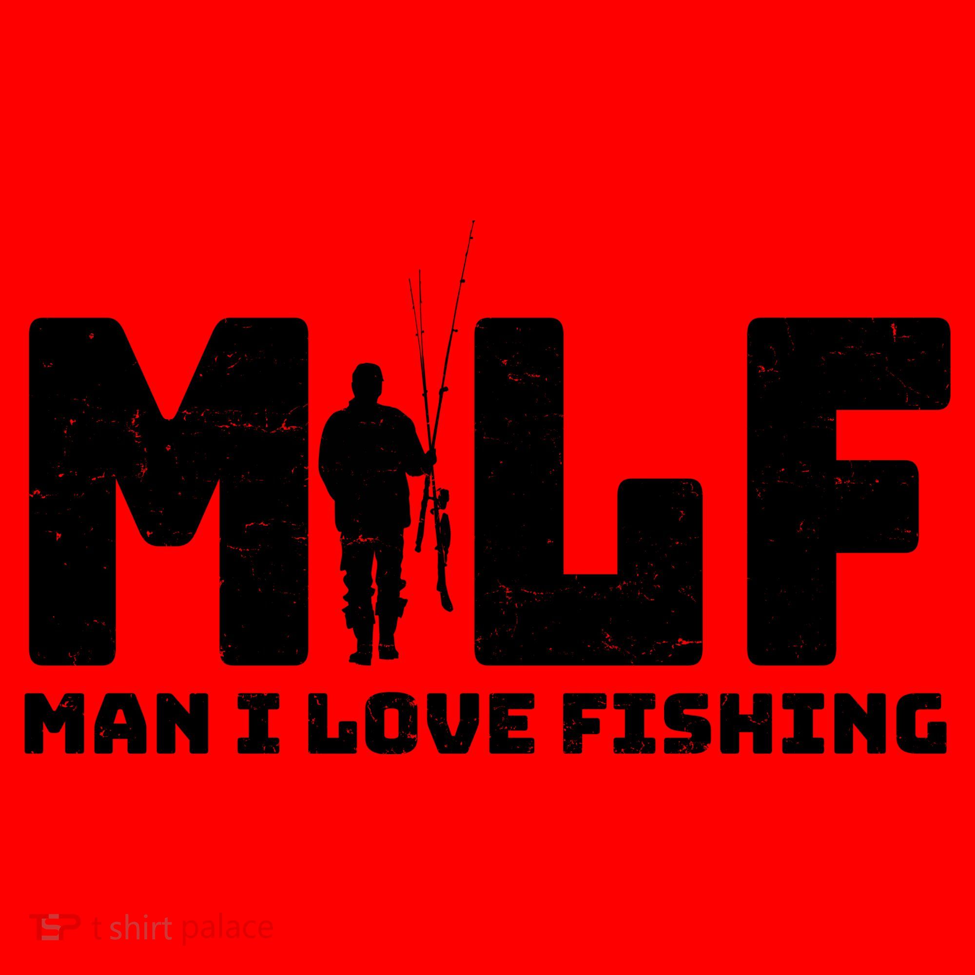 Funny MILF Man I Love Fishing Santa Hat