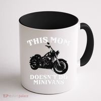 Funny Motorcycle Mom Biker Minivan Mother's Day Motor Bike Coffee Mug thumb 1