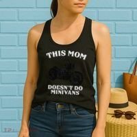 Funny Motorcycle Mom Biker Minivan Mother's Day Motor Bike Women's Tank Top thumb 2