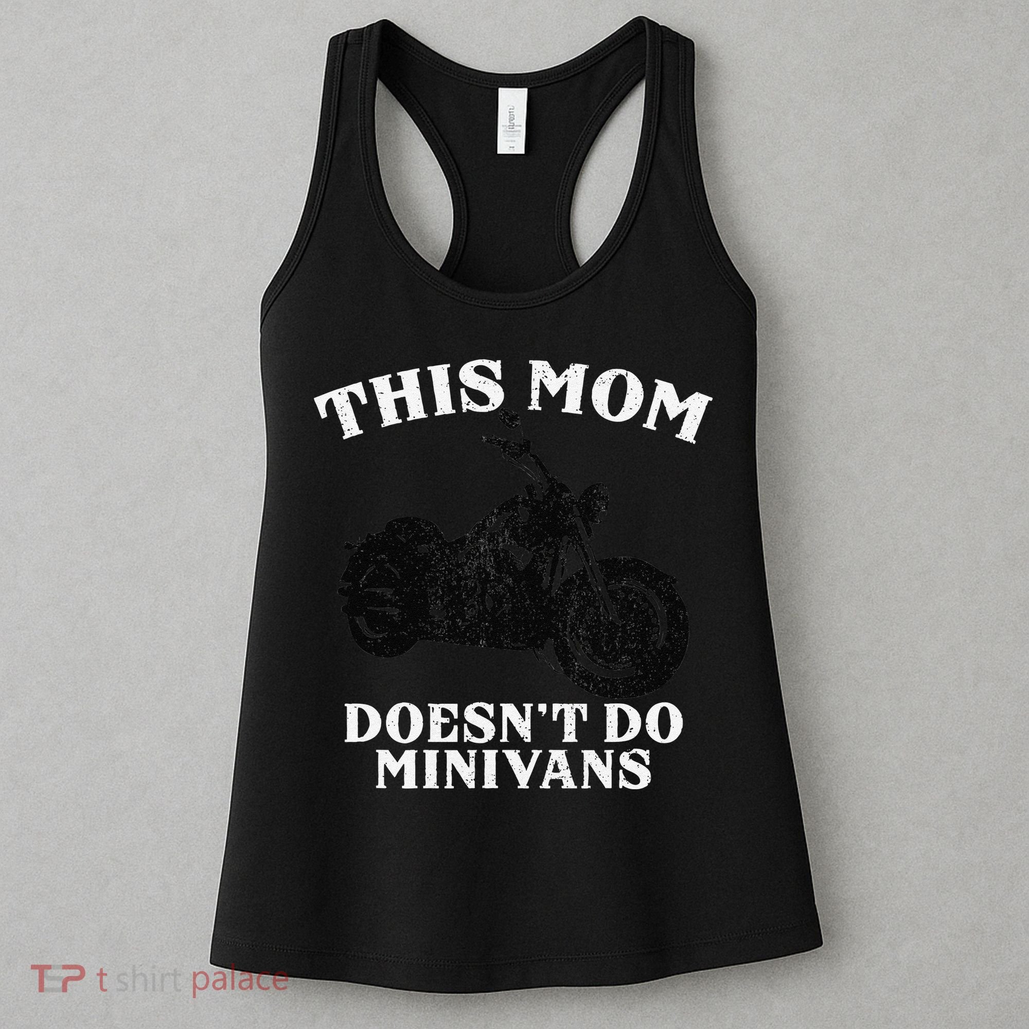 Funny Motorcycle Mom Biker Minivan Mother's Day Motor Bike Women's Tank Top