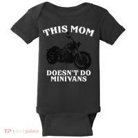 Funny Motorcycle Mom Biker Minivan Mother's Day Motor Bike Baby Bodysuit thumb 0